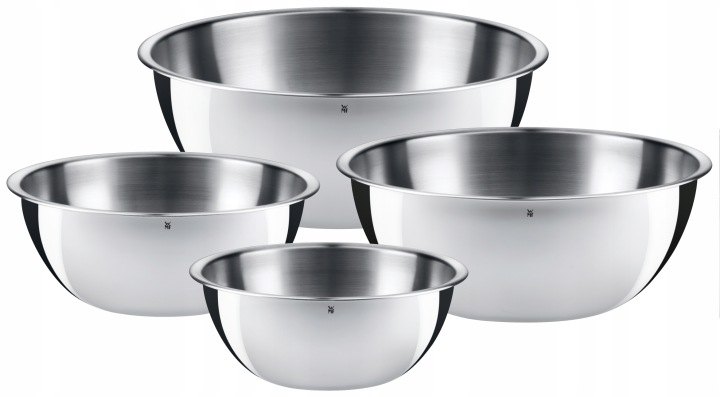 WMF Gourmet súprava 4 nerezových misiek 16–24 cm