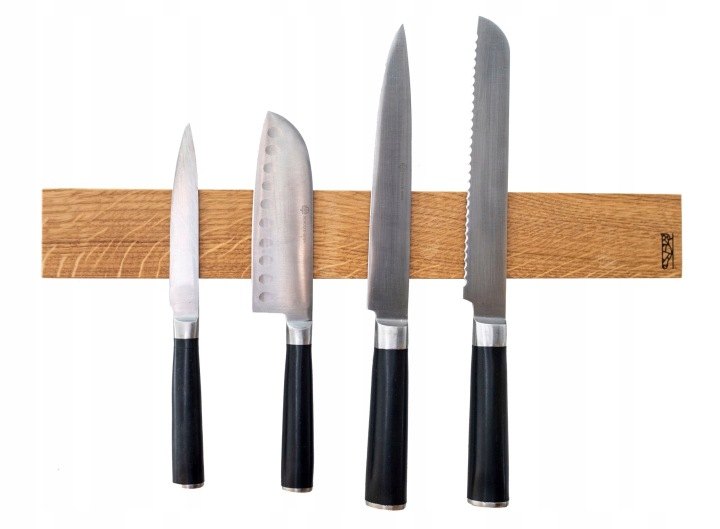 Dubová magnetická lišta na nože 45 cm