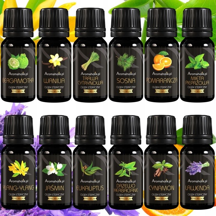 Súprava 12 vonných olejov Aromaholik do difuzéra, 120 ml