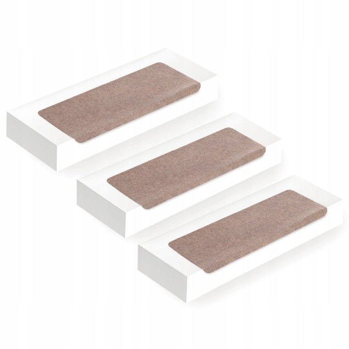 Béžové nášľapy na schody Elsimone Carpets Steps 65 cm, 15 ks