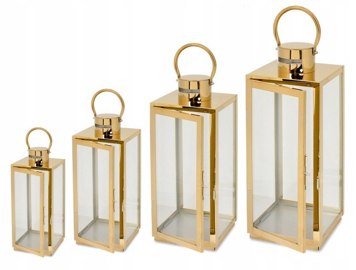 Sada štyroch zlatých lampášov Sevico F43+F87 38–77 cm