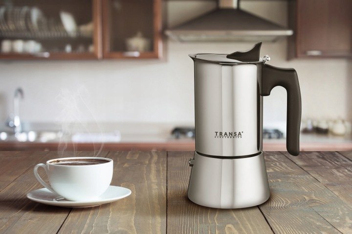 Kávovar moka Transa Caffè 12 Tz, oceľový, 600 ml