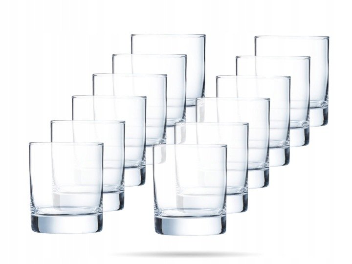 Arcoroc Islande nízke poháre z tvrdeného skla, 12 × 300 ml