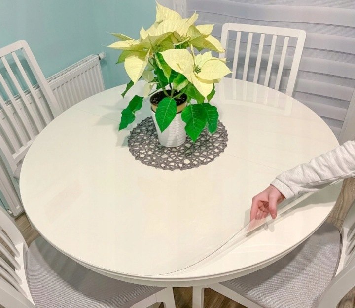 Okrúhla priehľadná polykarbonátová podložka Ø 105 cm