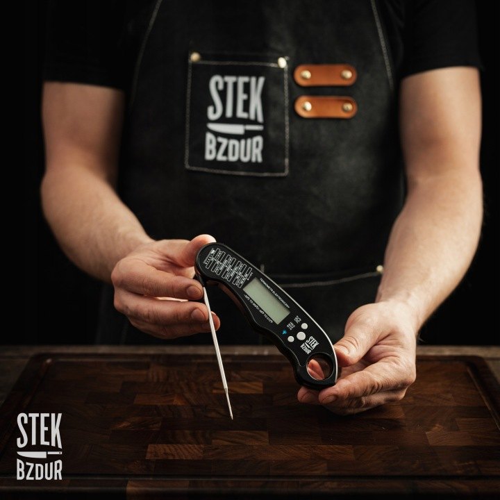 STEK BZDUR TE01 PRO: digitálny teplomer na mäso so sklopnou sondou