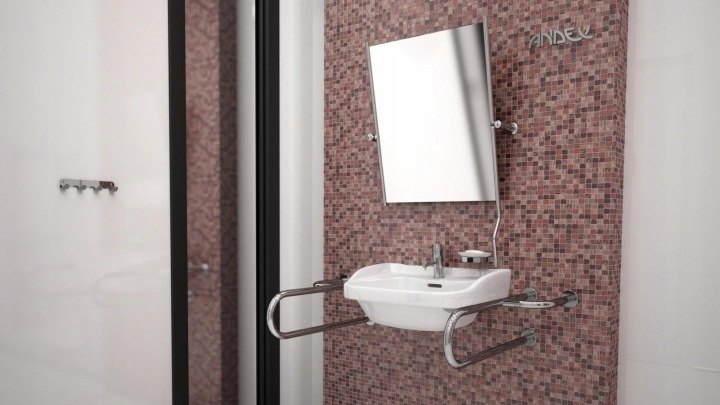 Výklopné zrkadlo ANDEX 809CC s držadlom 50 × 60 cm