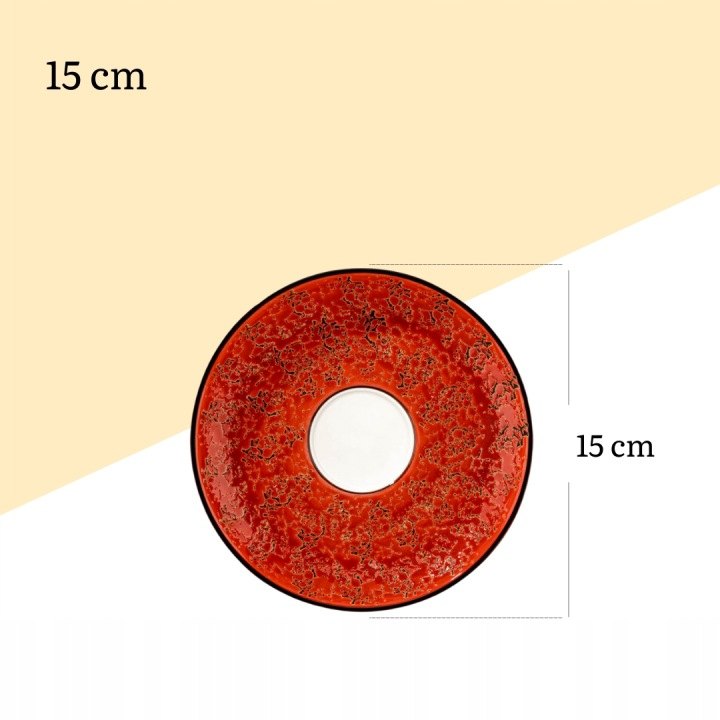 Červené porcelánové podšálky Wilmax ColorBoom 15 cm, 6 ks