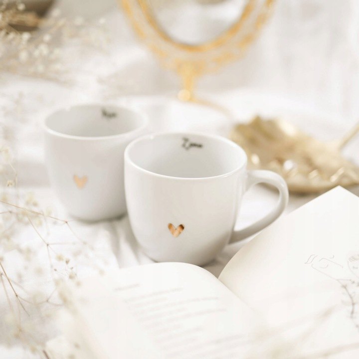 Porcelánové hrnčeky pre pár Muž a Žena 300 ml, 2 ks