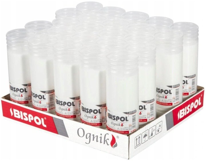 Parafínové náplne Bispol Ognik WP4, 24 kusov, 17,5 cm