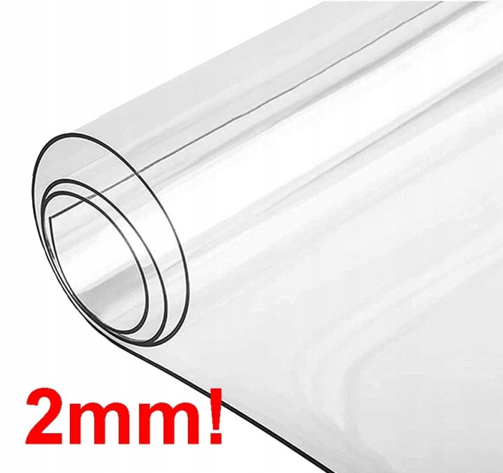 Priehľadná PVC podložka na stôl 140 × 90 cm, 2 mm