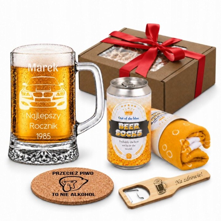 Darčeková súprava s gravírovaným pivným krígľom Royal Leerdam 620 ml