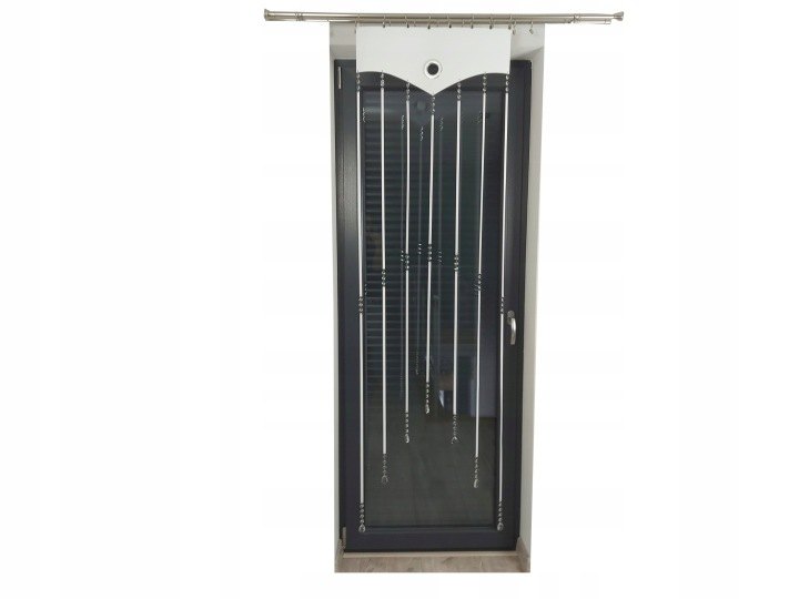 Dekoratívny panel na okno 80 × 215 cm so sklenenými ozdobami