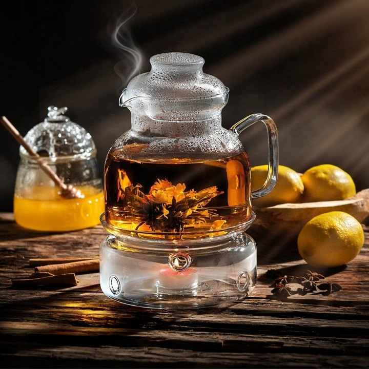Kadax žiaruvzdorný džbán s podhrievačom, 1,5 l