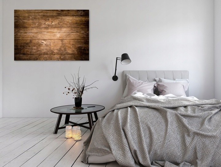 Magnetická tabuľa č. 17 s motívom hnedých dosiek 63 × 41 cm