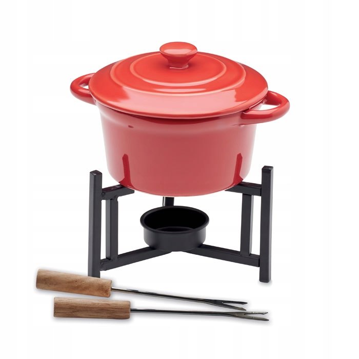 Mid Ocean keramické fondue 0,3 l pre dvoch, červené