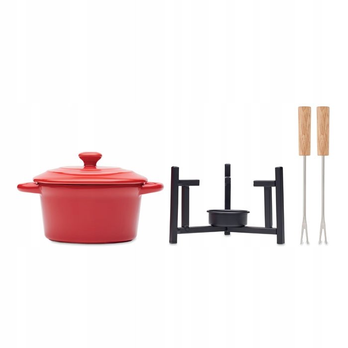 Mid Ocean keramické fondue 0,3 l pre dvoch, červené
