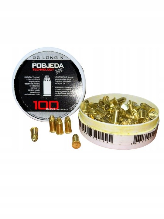 Slepé akustické náboje PTG Pobjeda 6 mm Long, 100 kusov