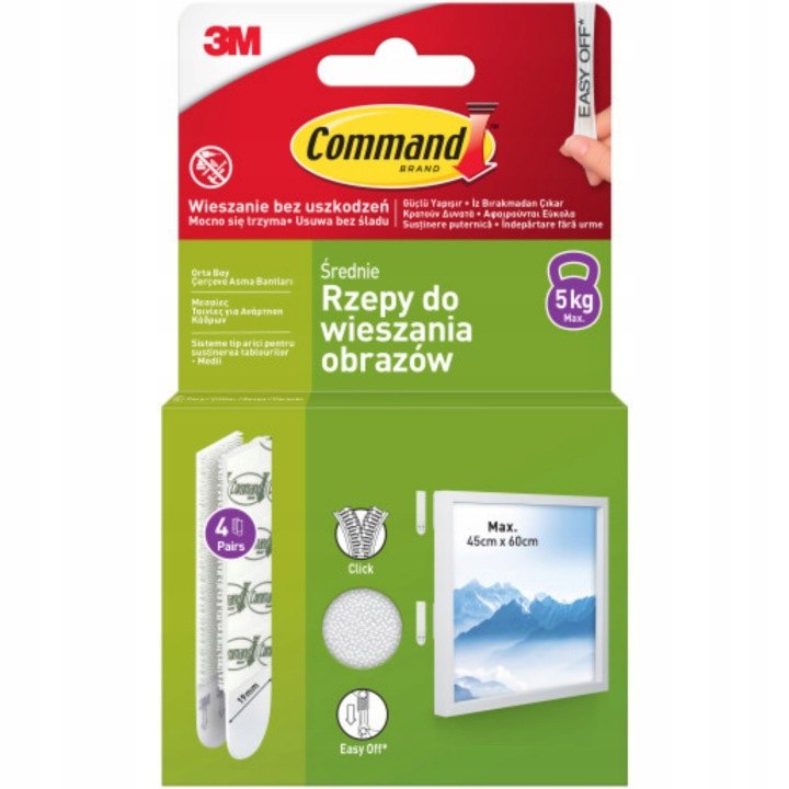 Suché zipsy Command na obrazy, 24 párov