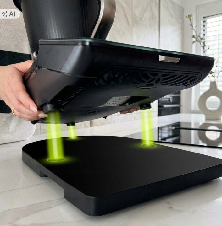 Čierna buková podložka Gravella pod Thermomix TM7, 40,6 × 25,5 cm
