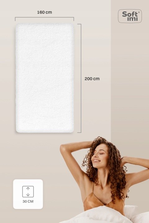 Nepremokavé prestieradlo Softimi 160 × 200 cm biele