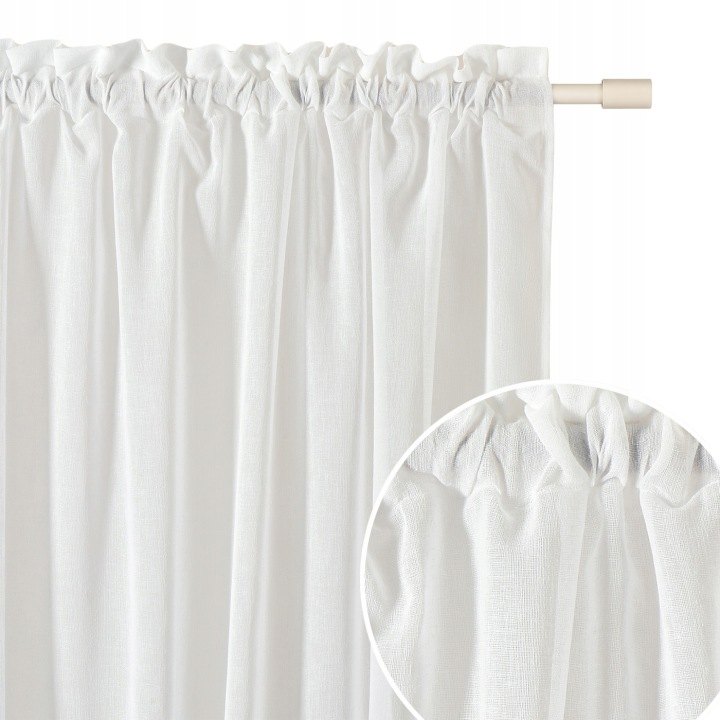 Biela záclona ROOM99 Sensia 200 × 260 cm