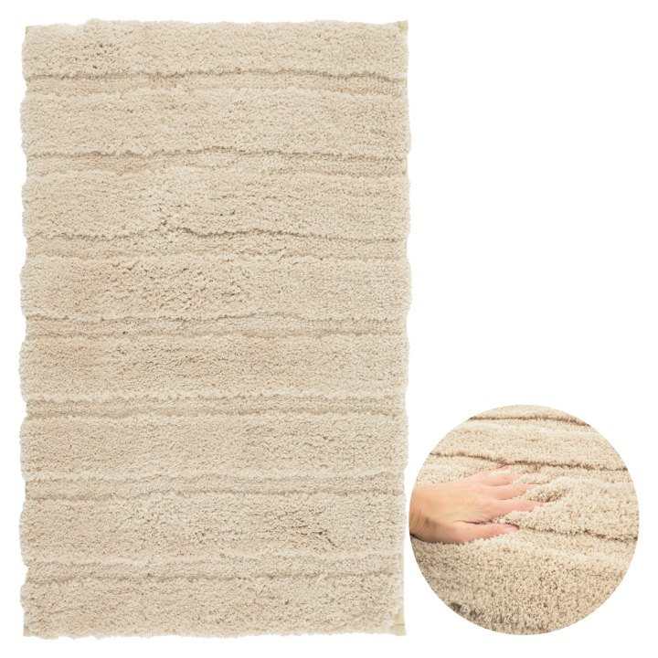 Kúpeľňový koberček e-floor Henry 60 × 90 cm béžový