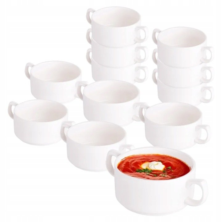 Porcelánové bujónové misky Altom Regular 280 ml, 12 ks