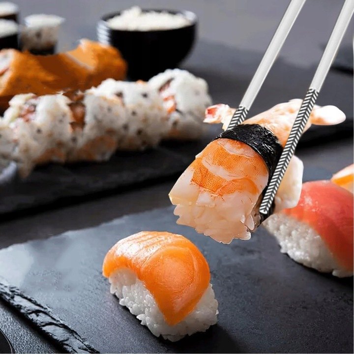 Oceľové paličky na sushi 24 cm, 5 párov