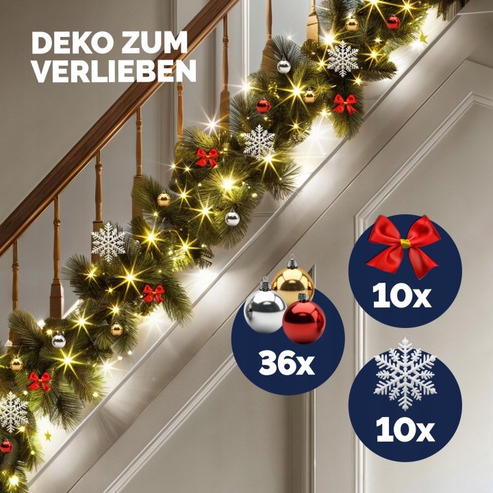 Svetelná vianočná girlanda Casaria 5 m 80 LED