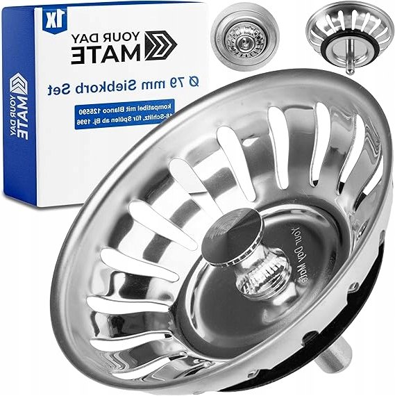 Nerezové sitko do drezu s čapom 79 mm, kompatibilné s Blanco