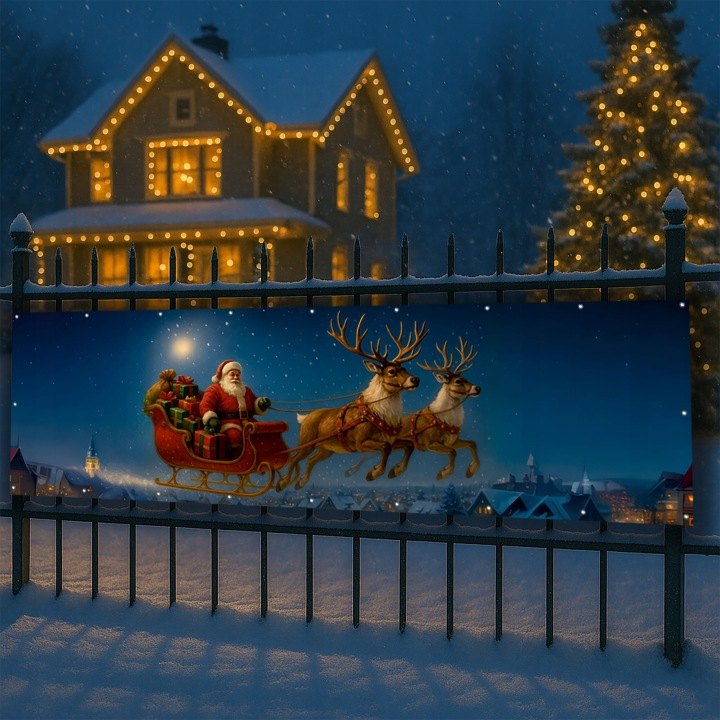 Vianočný banner Multeo s Mikulášom 400 × 100 cm