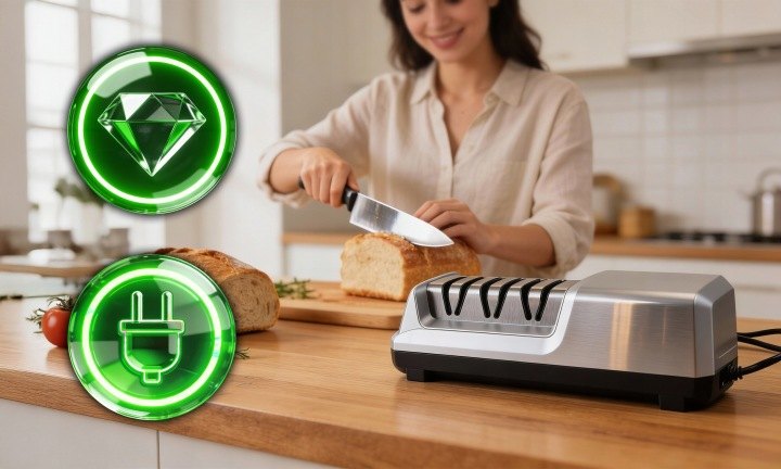 Elektrická ostrička nožov ISAJ SHA1 s tromi stupňami