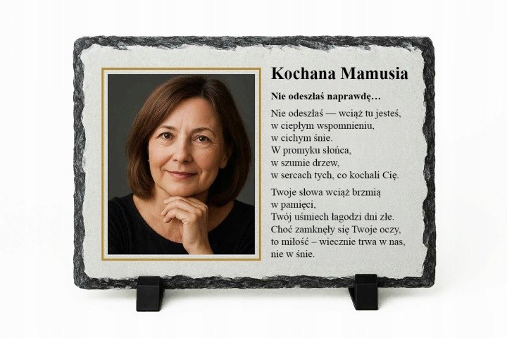 Personalizovaná kamenná fototabuľka na hrob 20 × 30 cm