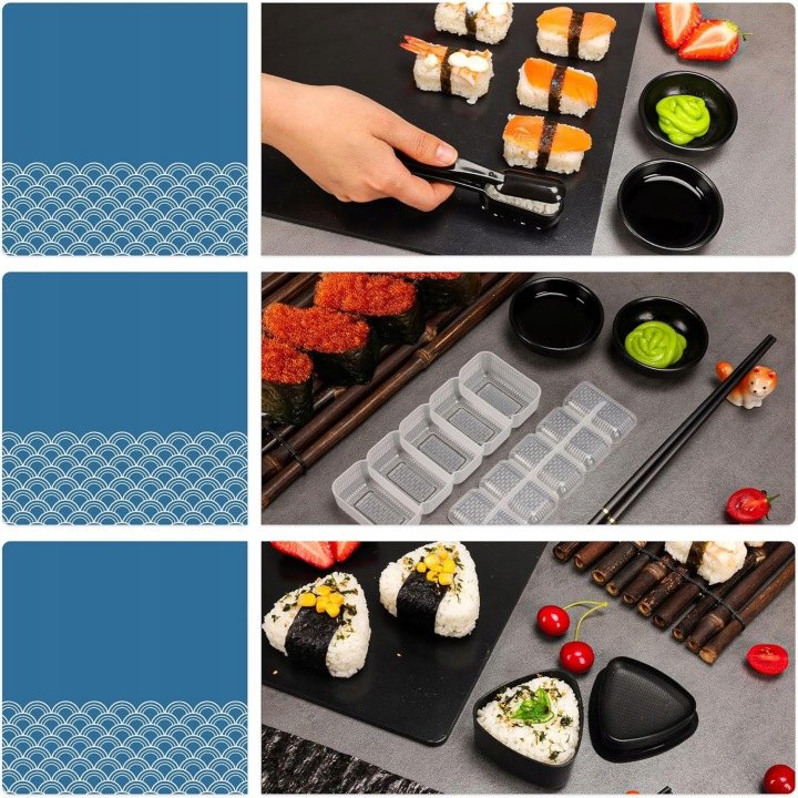 Súprava na prípravu sushi 32 v 1 s formičkami a nožom