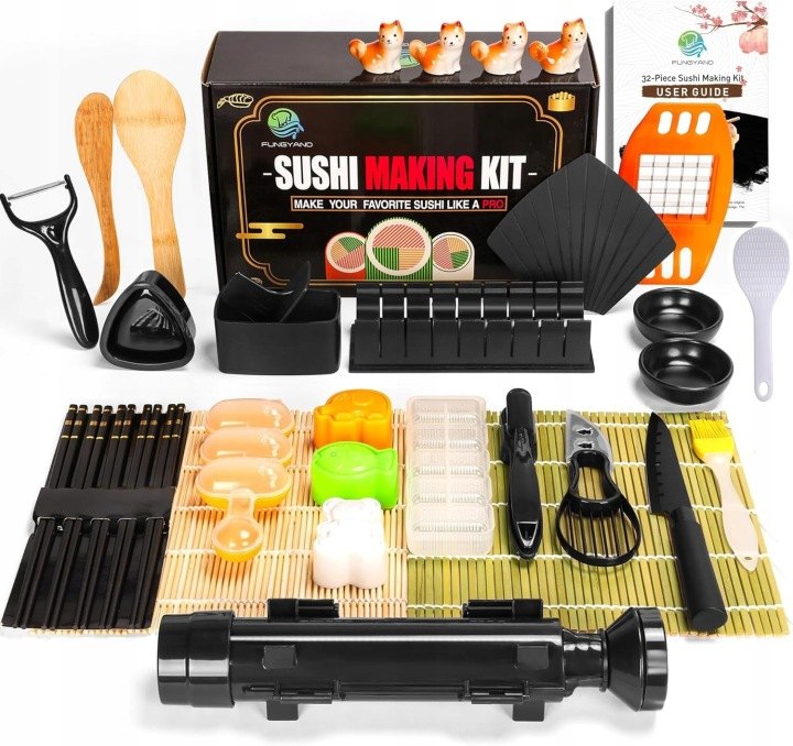 Súprava na prípravu sushi 32 v 1 s formičkami a nožom