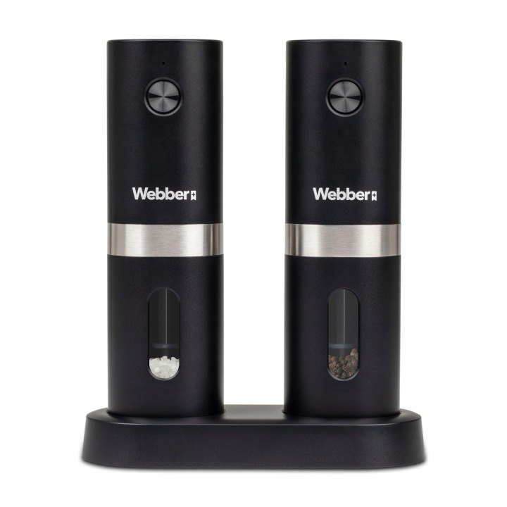 Webber MK40A čierne elektrické mlynčeky USB-C, 2 ks