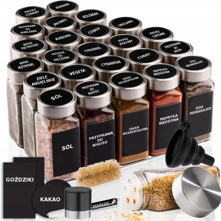 Koanni MX207 – 24 sklenených dóz na koreniny, 120 ml