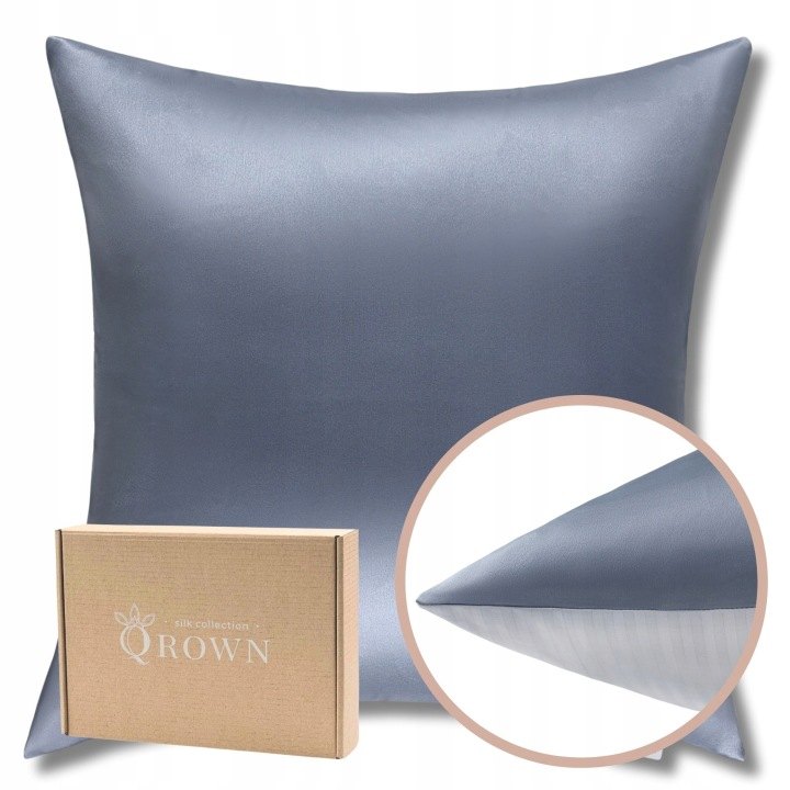Obliečka Qrown na vankúš 40 × 40 cm z hodvábu a bavlny
