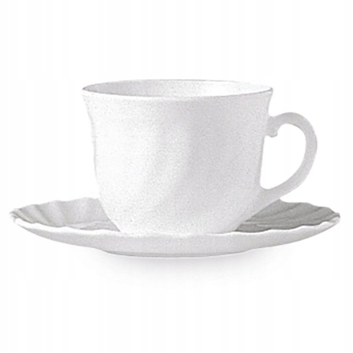 Biele sklenené podšálky Arcoroc Trianon 14,5 cm, 6 ks