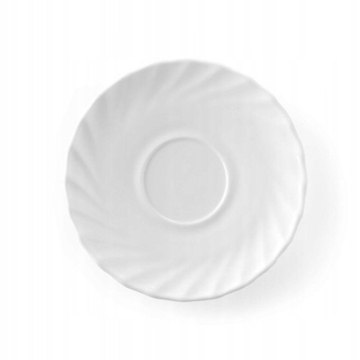 Biele sklenené podšálky Arcoroc Trianon 14,5 cm, 6 ks