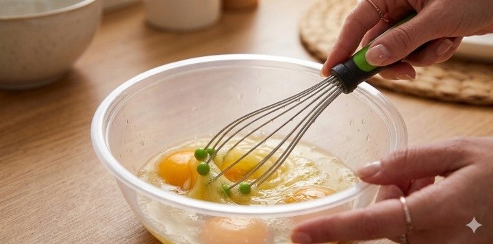 Kochblume okrúhla zelená metlička so silikónovými guľôčkami