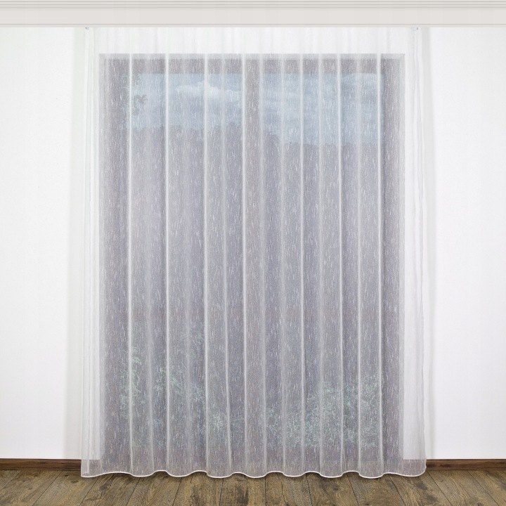 Biela záclona Tuva 300 × 240 cm na tunel