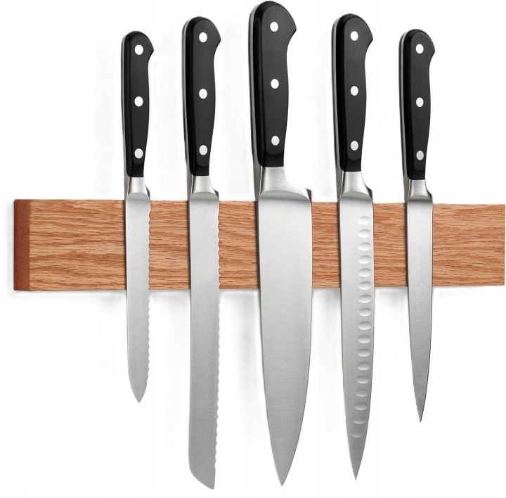 Dubová magnetická lišta na nože LARHN 40 cm