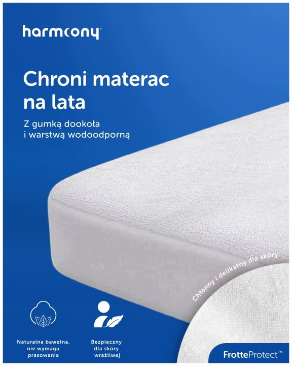 Nepremokavý chránič matraca Harmoony Frotte Protect 180 × 200 cm