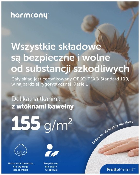 Nepremokavý chránič matraca Harmoony Frotte Protect 180 × 200 cm