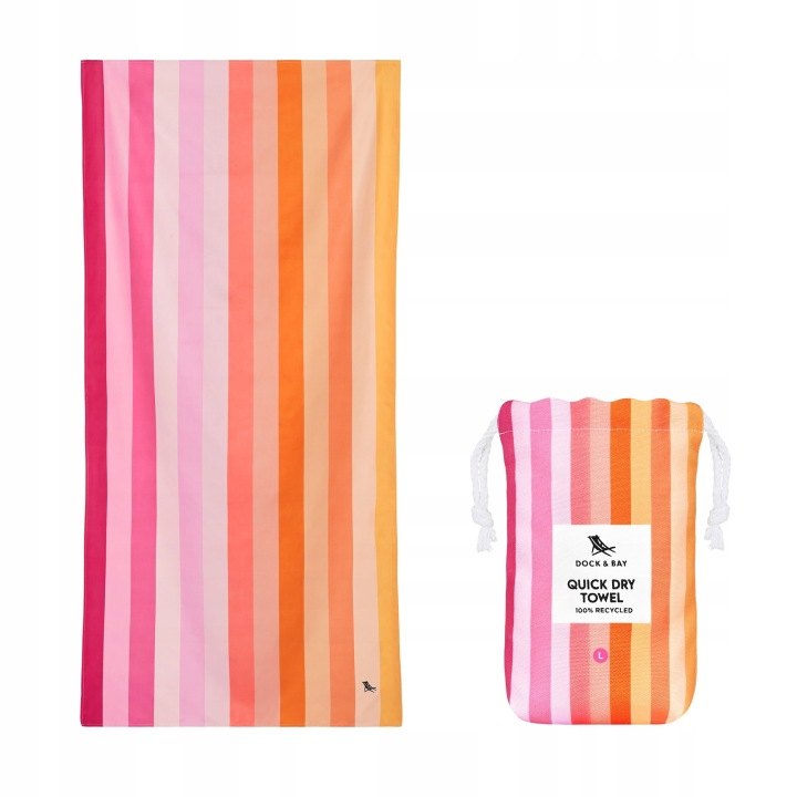 Plážový uterák Dock & Bay Miami Sorbet L 160 × 90 cm