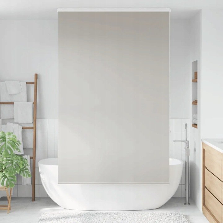 Svetlosivá sprchová roleta vidaXL s kazetou, 140 × 240 cm