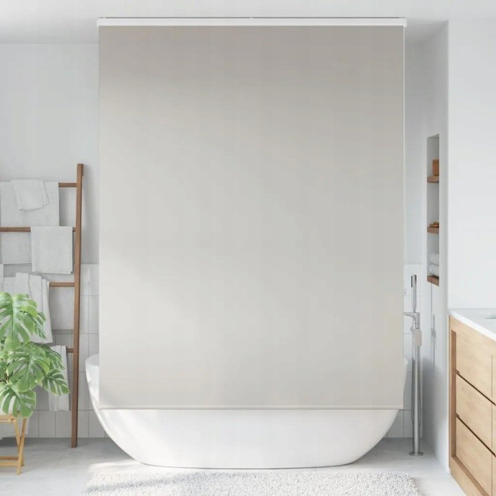 Svetlosivá sprchová roleta vidaXL s kazetou, 160 × 240 cm