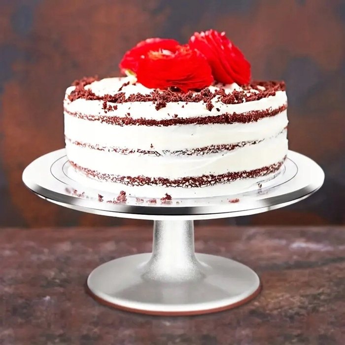 Kovová otočná patera na zdobenie tort 30 cm