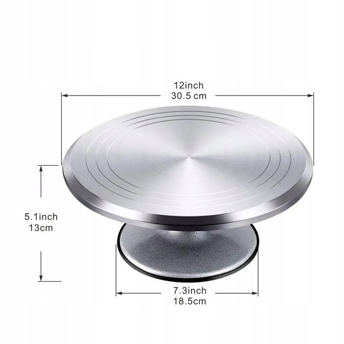 Kovová otočná patera na zdobenie tort 30 cm